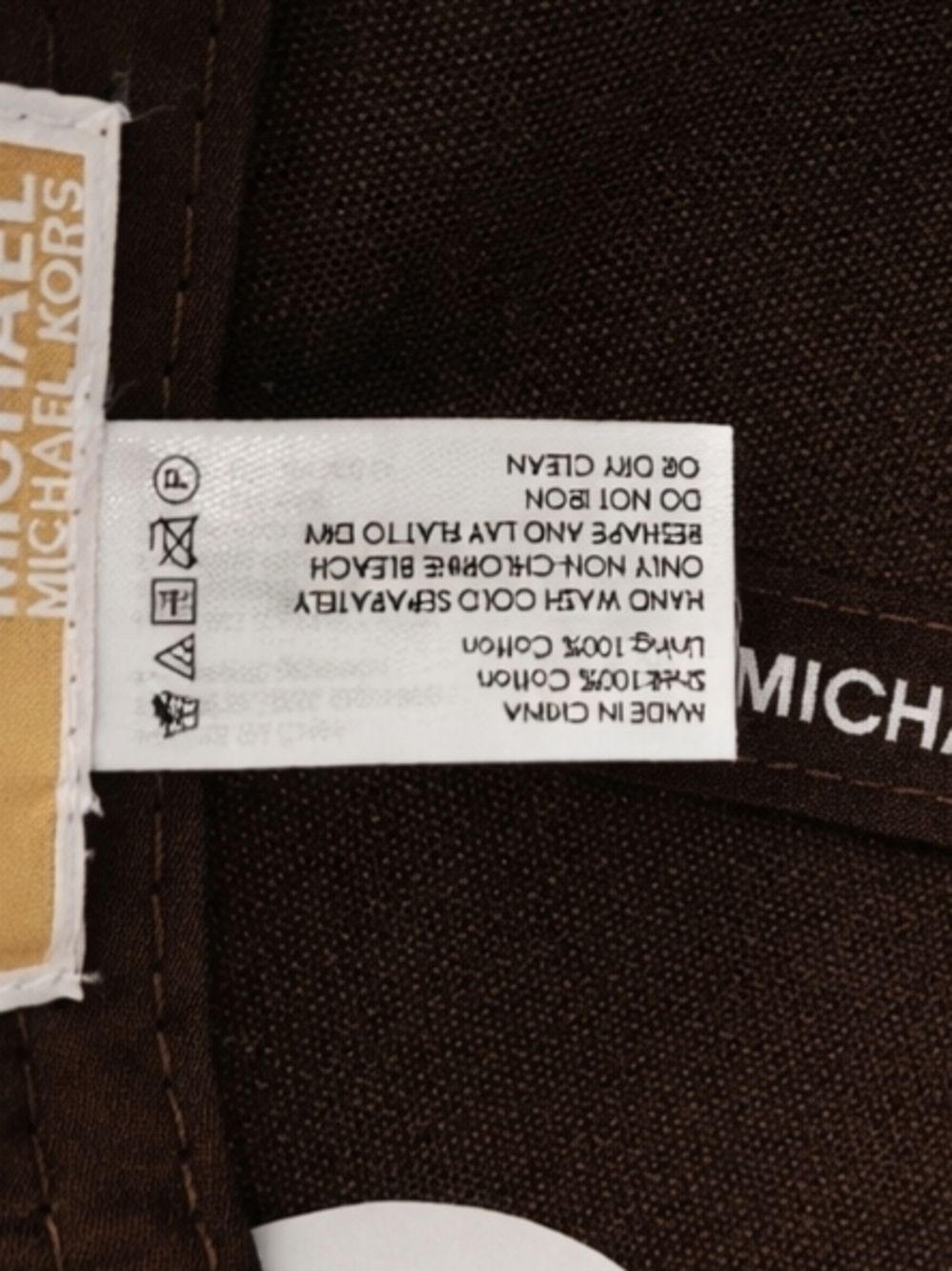 🆕️Michael Kors MK Logo Brown Monogram Baseball Cap Hat Adjustable Designer NWT - Picture 3 of 6